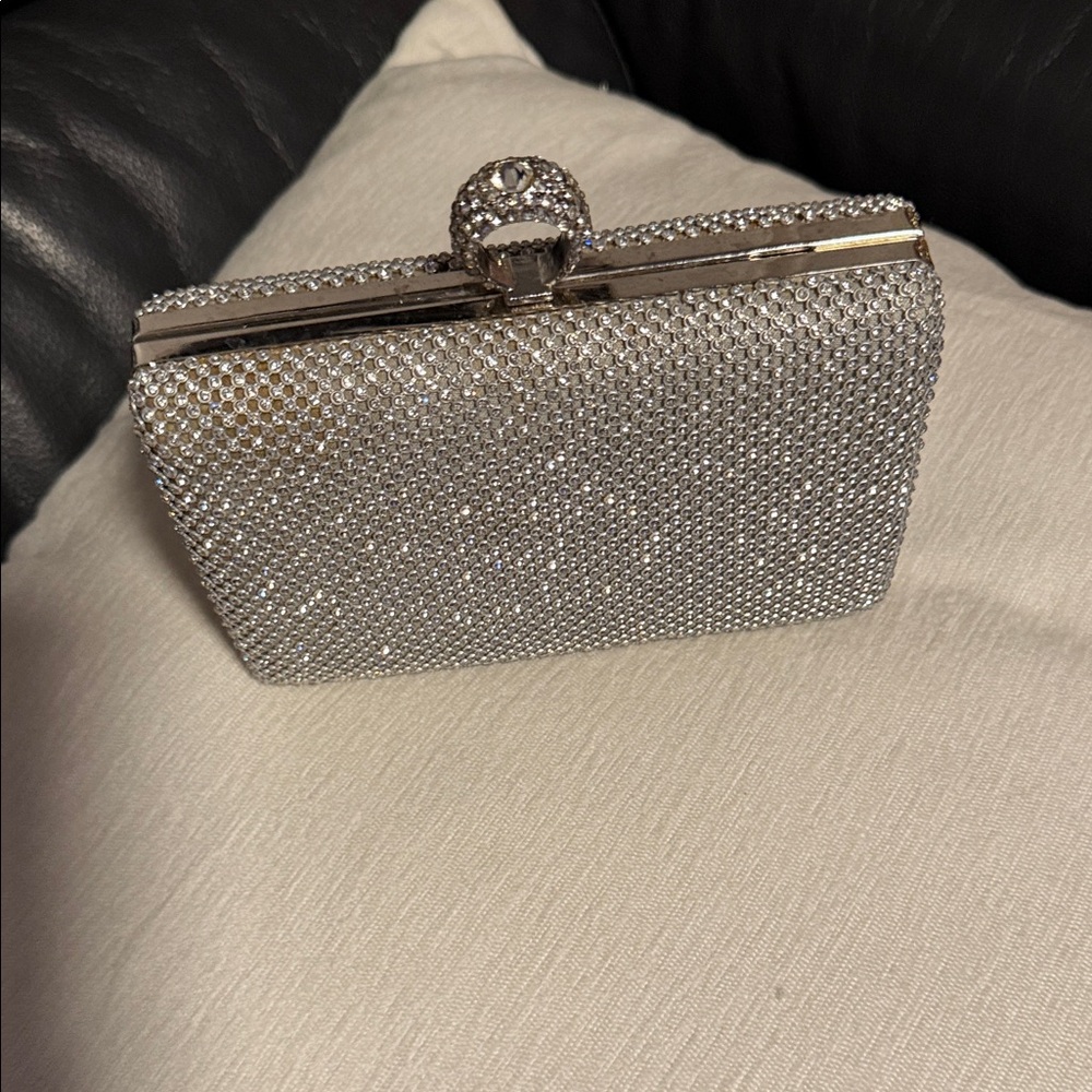 Elegant Silver Clutch Bag
